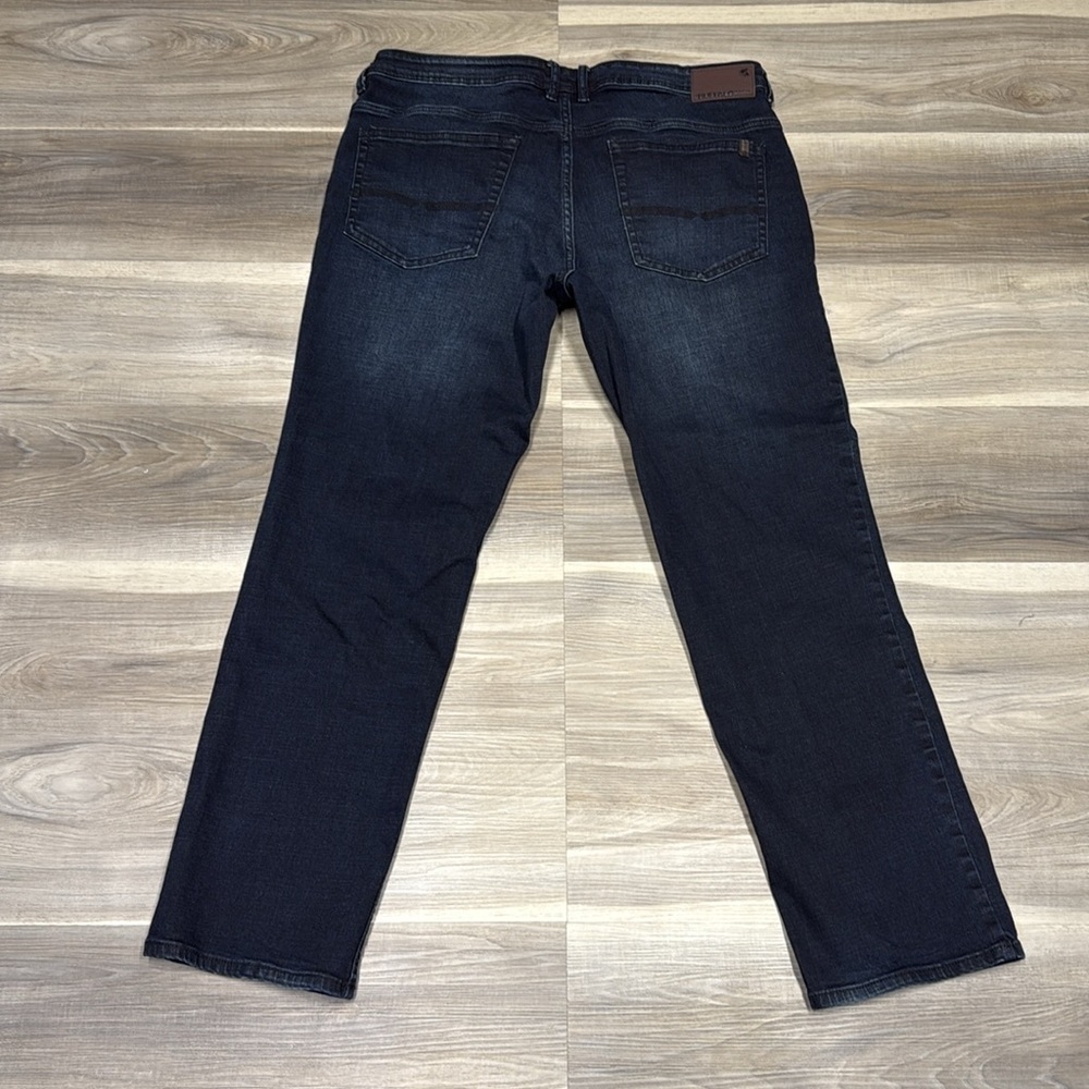 Buffalo David Bitton Jack stretch straight blue denim jeans size 38 - Picture 7 of 9